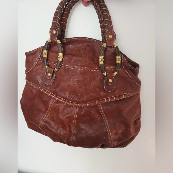 GARAVANI VALENTINO LEATHER HANDBAG - Picture 2 of 6